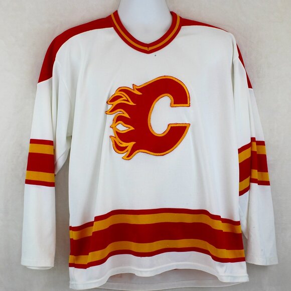 Vintage CCM Maska NHL Calgary Flames Hockey Jersey (XL) - Picture 1 of 10